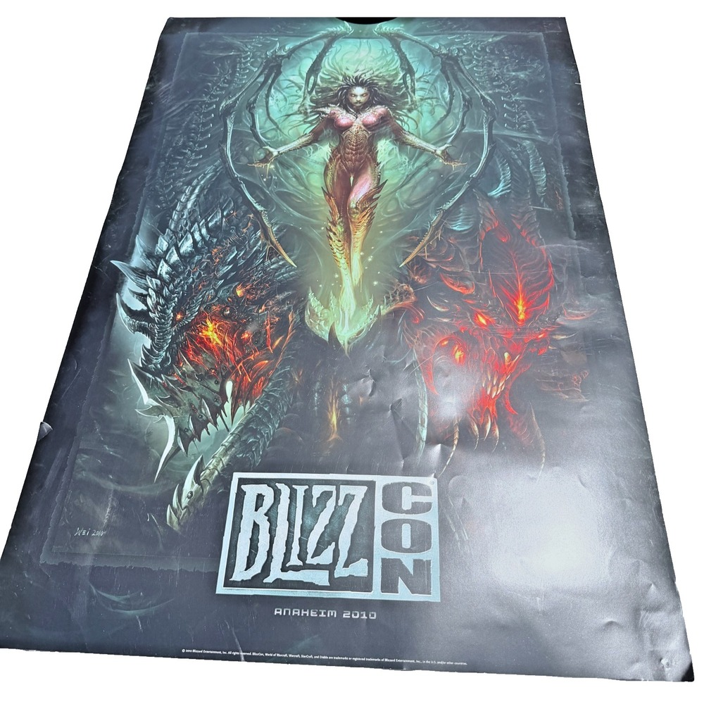 Blizzcon Anaheim 2010 Poster‎ 40x27 Starcraft Diablo Warcraft Blizzard